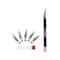 Excel Blades K18 Soft Grip Hobby Knife, 5 No 11 Blades and Safe Cap Asst. Colors 12pk 19018 - alternate 1
